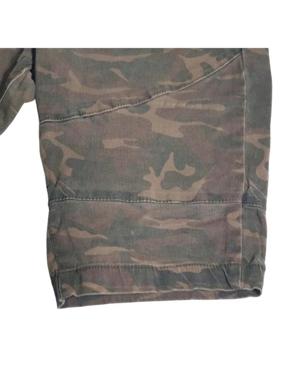 NickDanger Camo Cargo Shorts Mens Size 30 Woodland Print Cotton Spandex Stitch - Picture 4 of 11